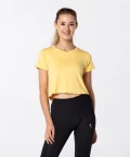 Women's Yellow Open Back T-shirt 1
