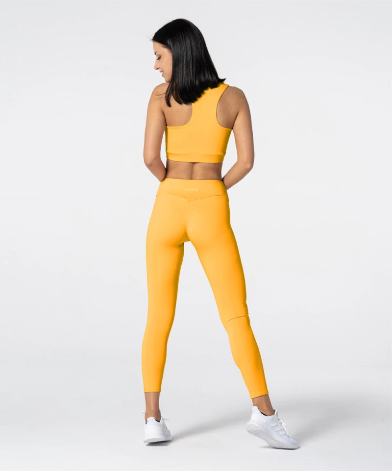 żółte, cytrusowe legginsy z wysokim stanem Spark™ 4