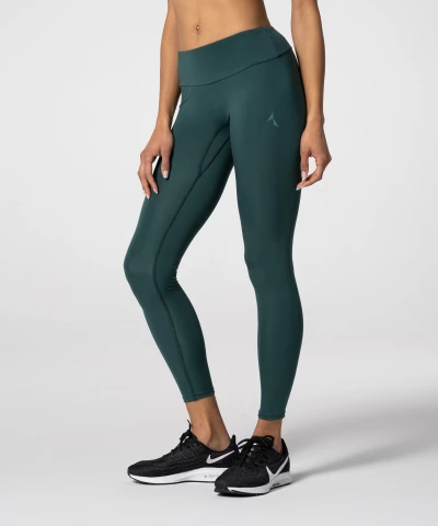 Women's Green stylish seamless Rib leggings - Carpatree