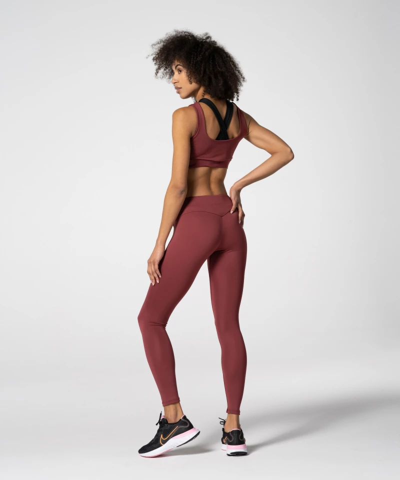 Burgundy, Rhubarb and Black Spark™ Double Bra for fitness