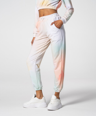 Módní, Zelené Teplaký Juniper Tie Dye