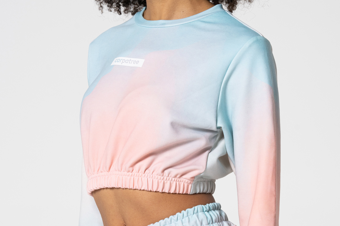 Turquoise cropped hoodie