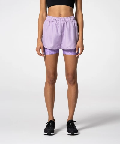 Lavender Pocket Shorts with print