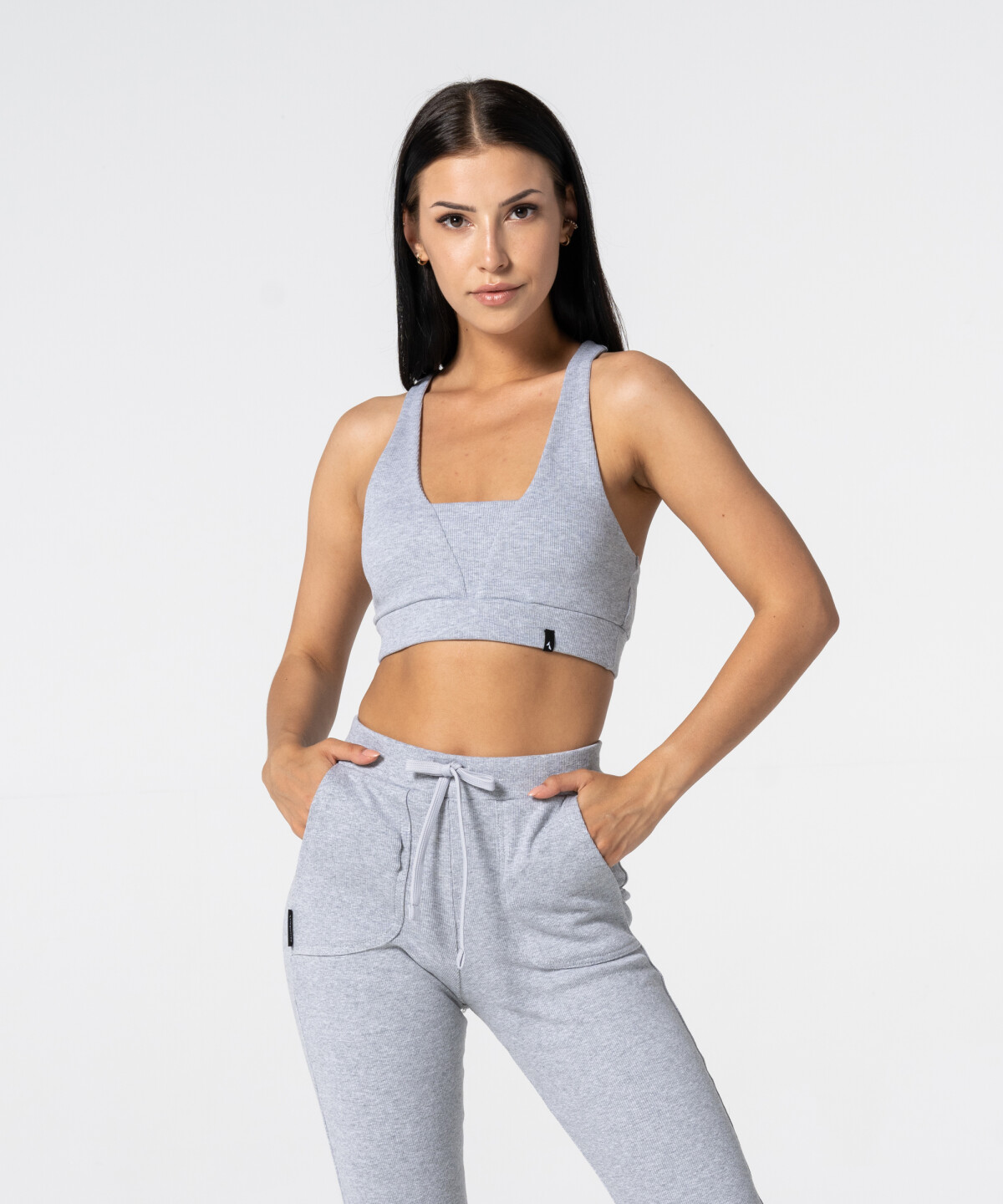 Mellow Rib Bra, Grey