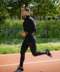 Black men's running leggings