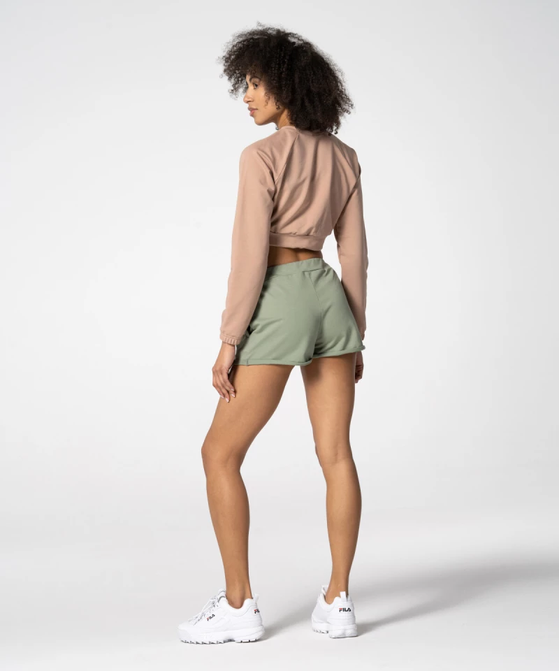 Green Pirum Shorts with high waist