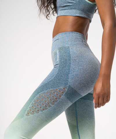 Grey-mint Ombre, Phase seamless Leggings