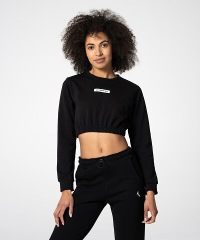 Black Juniper Cropped Hoodie