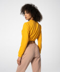 Yellow cropped sweatshirt