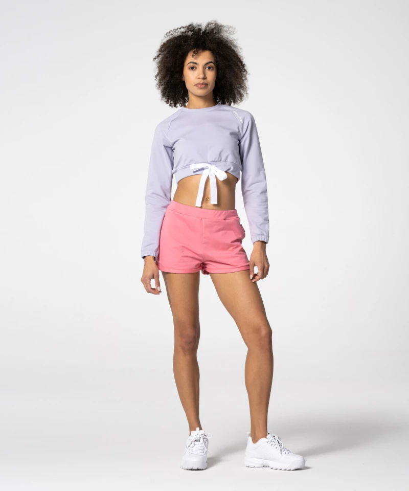 Lavender Sweatshirt with Tape at waist
