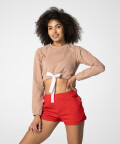 Tilia Cropped Sweatshirt, Beige