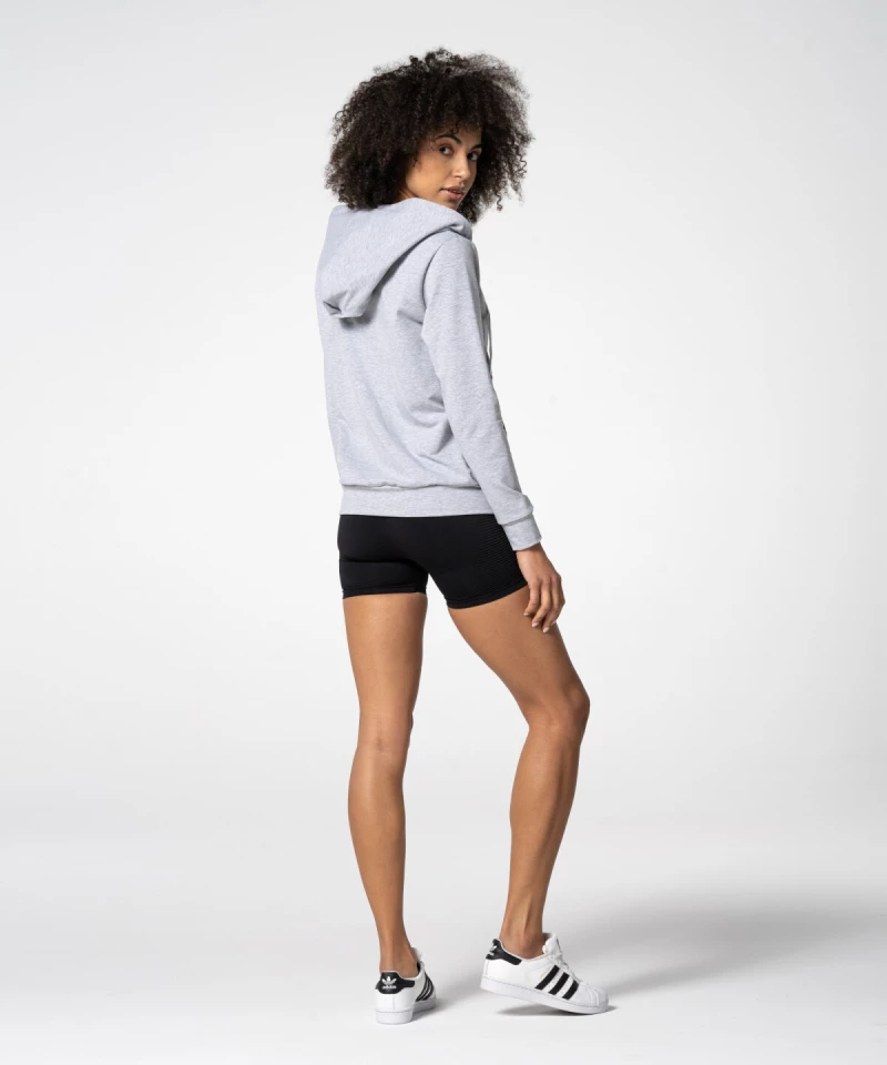 Comfortable zipped cotton hoodie
