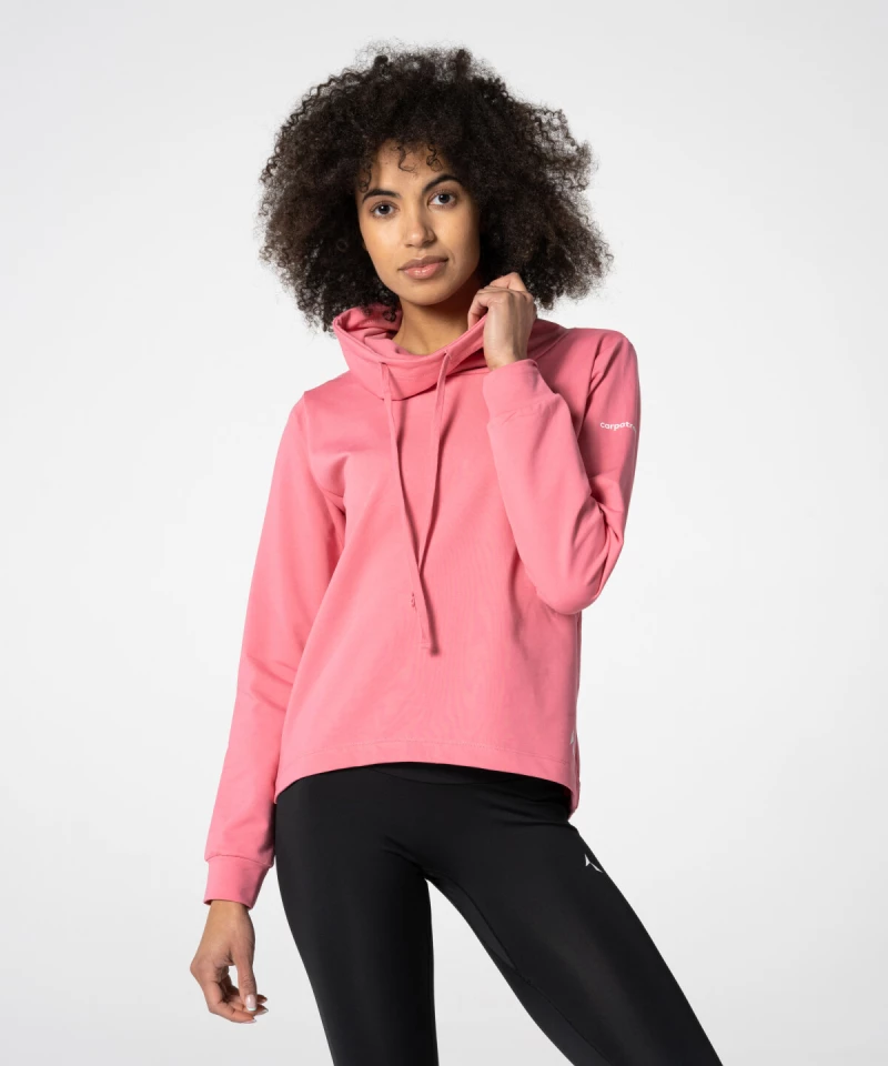 Pink Loose Neck Sweatshirt for women - Carpatree
