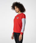 Rot-Graues College Sweatshirt für Damen 4