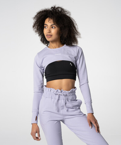 Lavender Super Cropped Sweatshirt