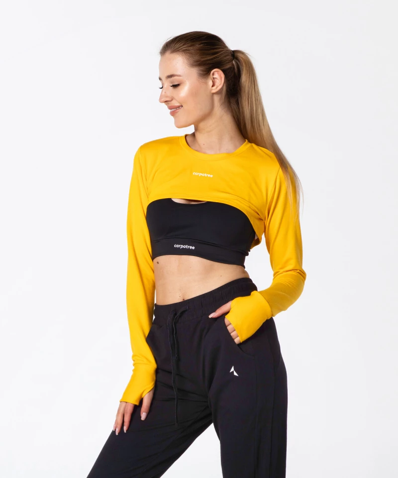 Women's Yellow Super Cropped Sweatshirt - Carpatree