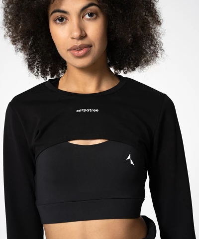 black super cropped sweatshirt
