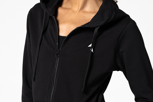 Women's black sports hoodie