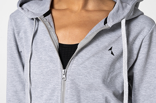 grey zipper hoodie