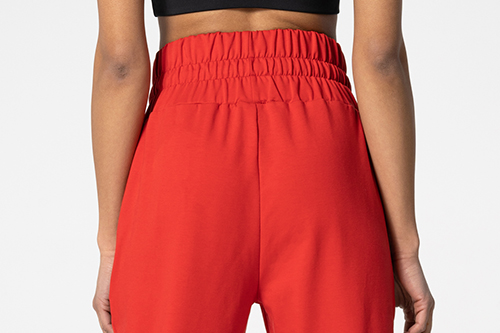 Women's Red Fair Joggers with high waist - Carpatree