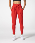 Damskie czerwone sportowe spodnie dresowe
