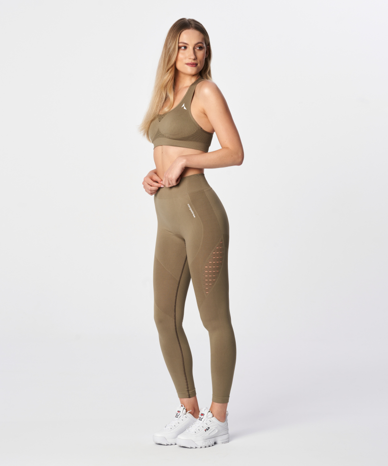 Khaki Phase Seamless Leggings - Carpatree