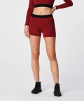 Women's Burgundy Tape Gym Shorts