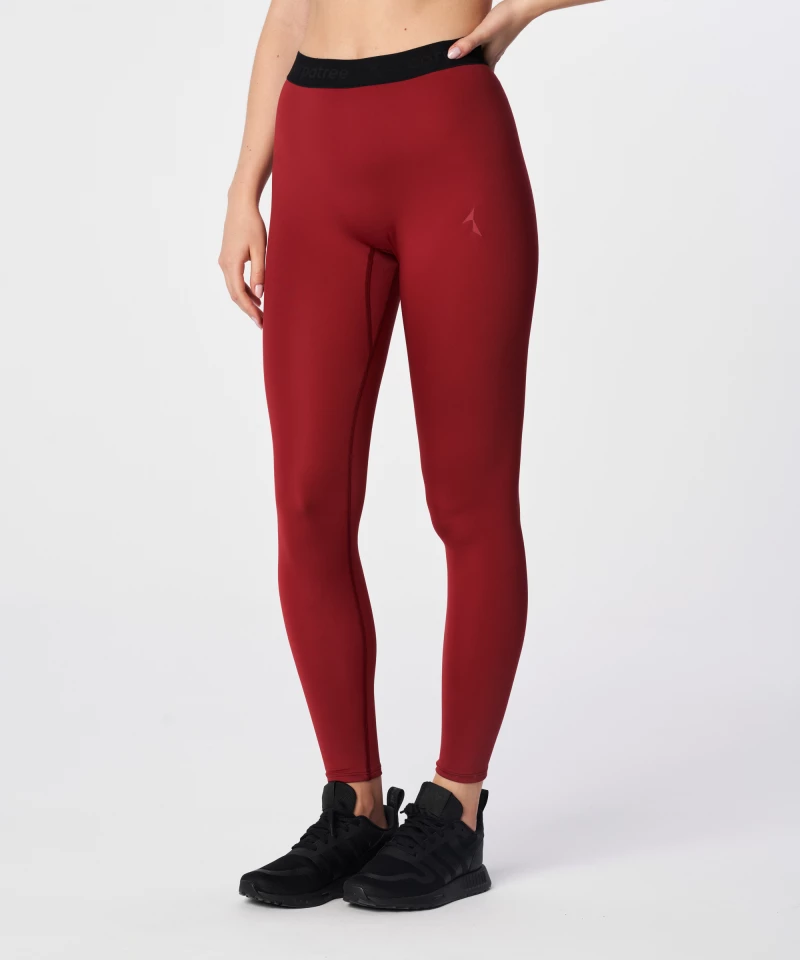 Red sports leggings
