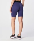 Purple Elastic Biker Shorts