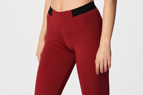 red sports women's leggings