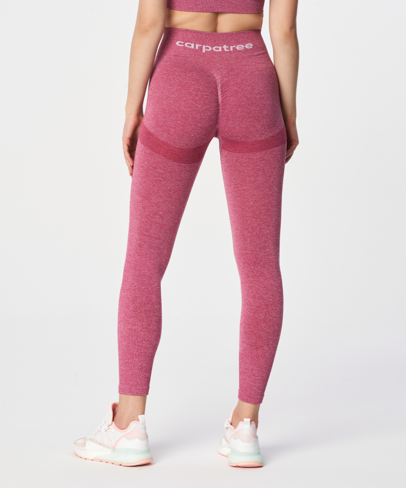 Glute-lifting pink seamless leggings