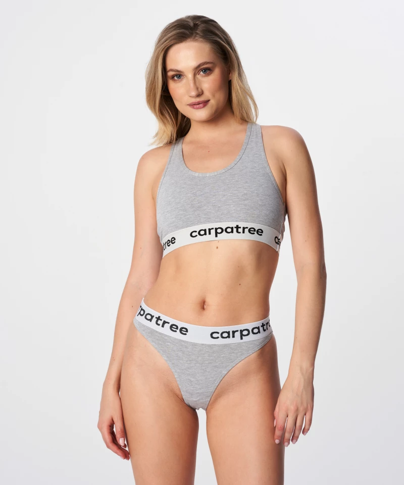 Women's Thongs, Grey Sports Pants - Carpatree