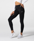 Czarne ocieplane legginsy