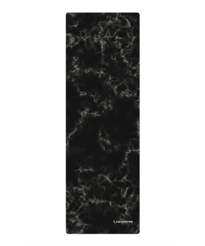 Černá podložka na jógu Black Marble