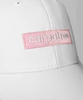 wygodna biało-różowa czapka z daszkiem