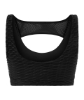 Black elastic sports bra
