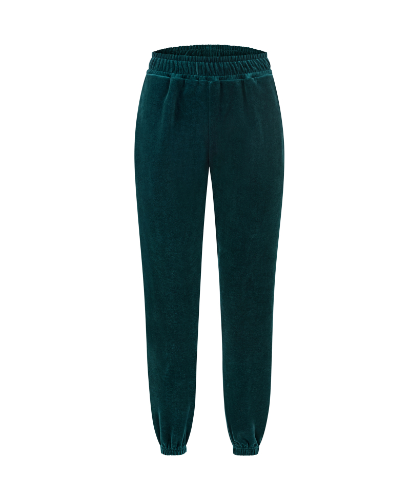 Green Sweatpants with elastic cuffs