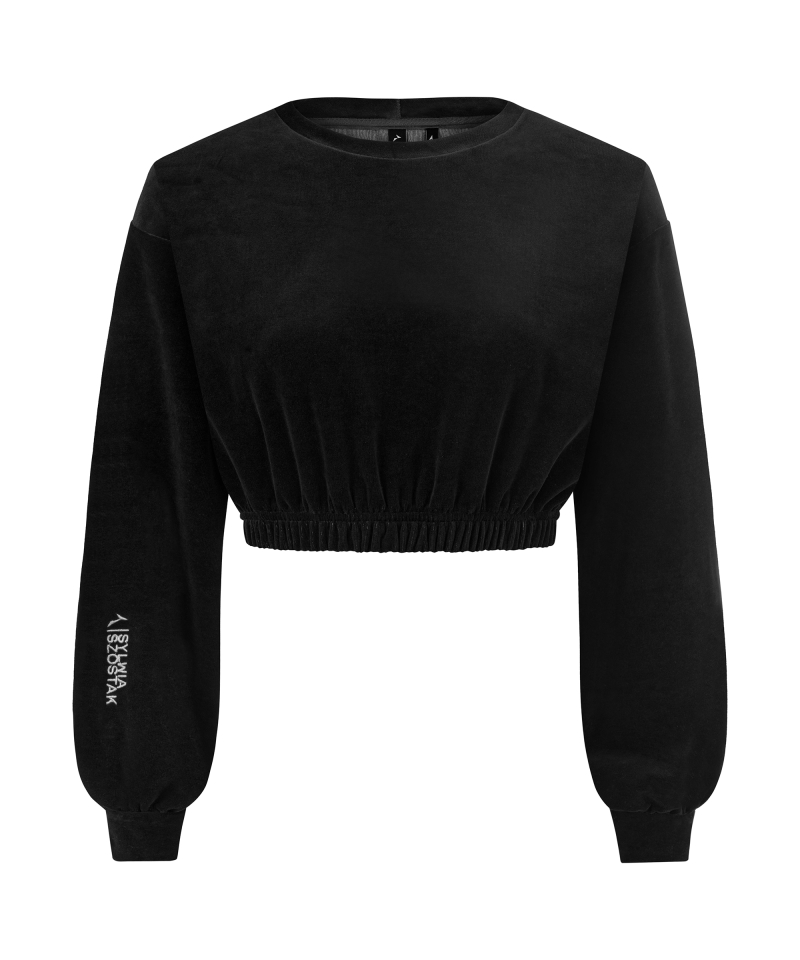 Black velour sweatshirt