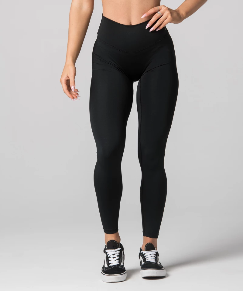Le Ore Corso Crossover Leggings Black Active Wear XS NWOT $88