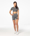 elastic seamless shorts vibe grey