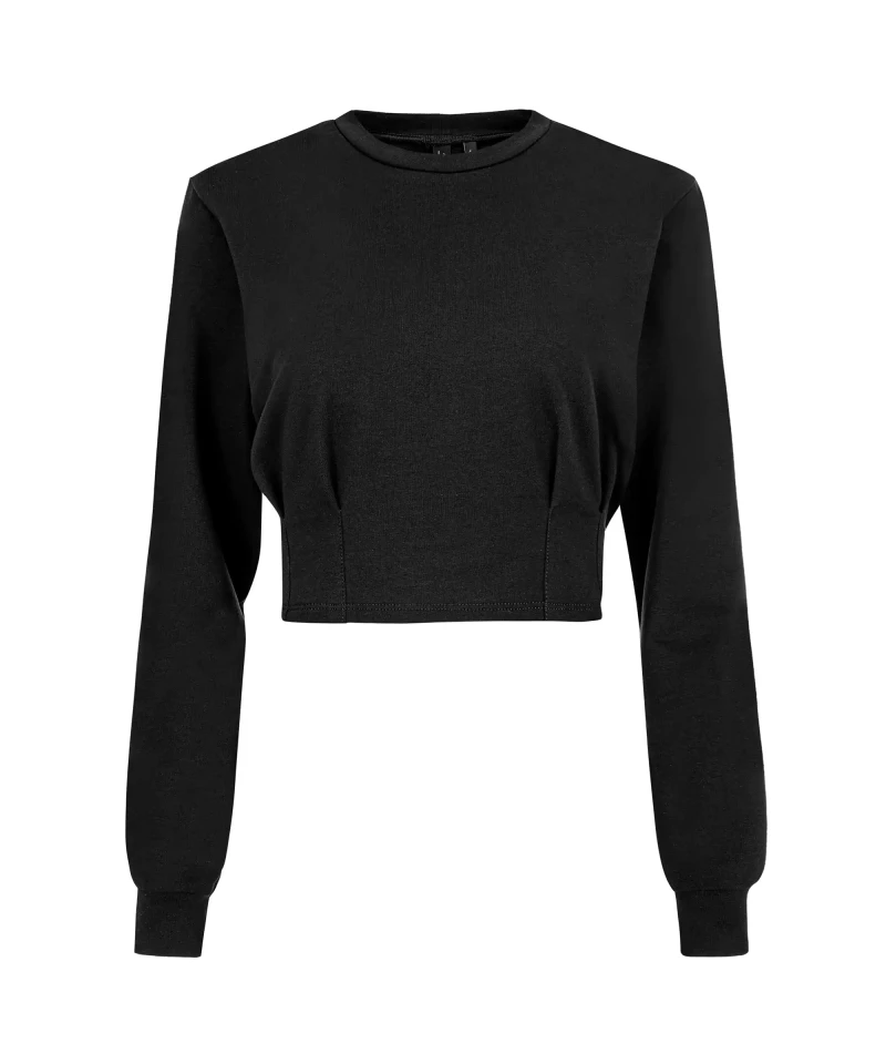Black short women's sweatshirt