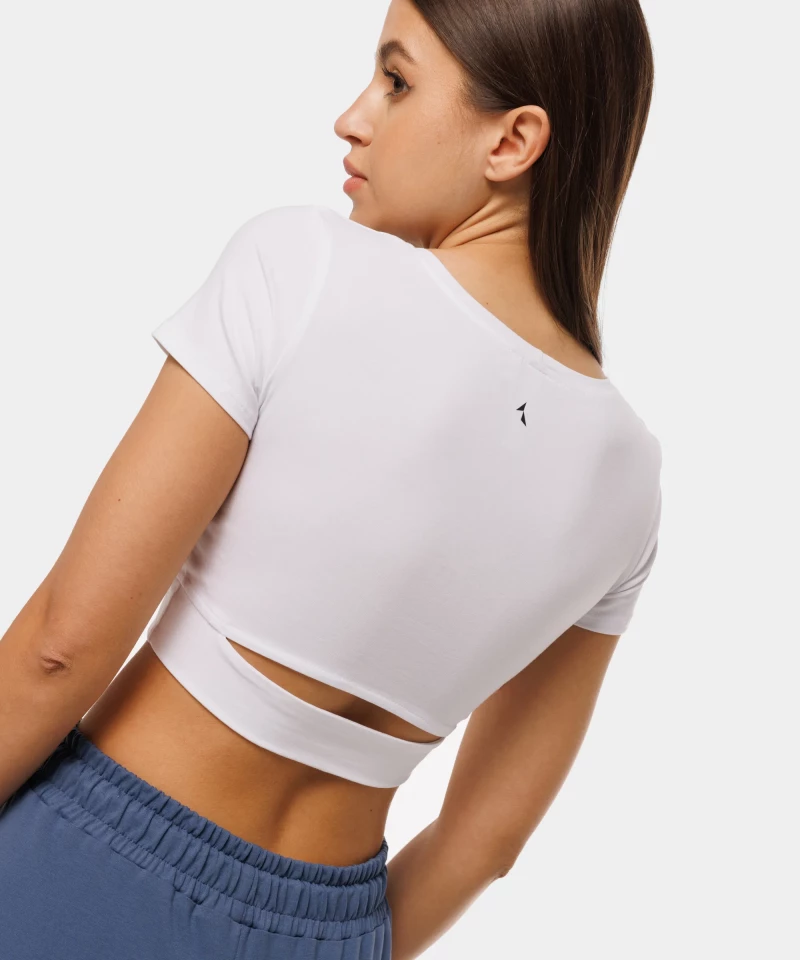 White top with cut out
