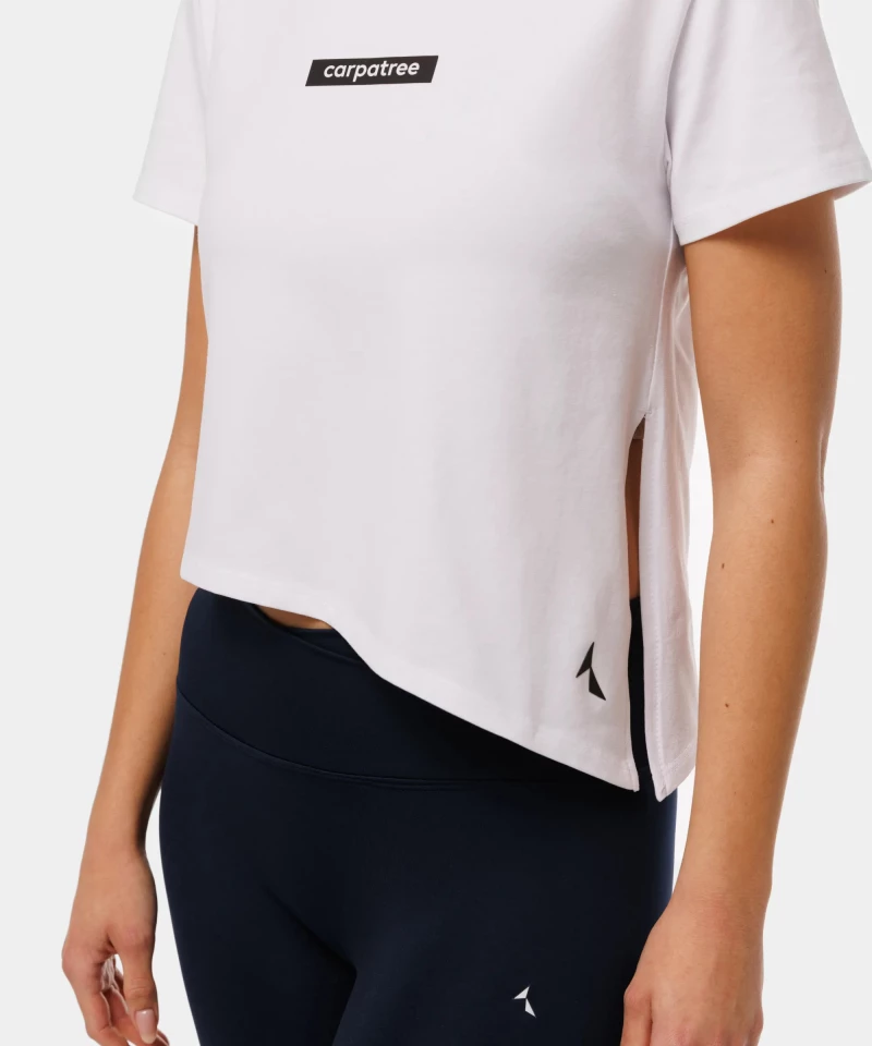 White t-shirt with cut at the side