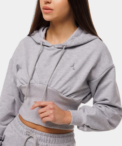 Short grey hoodie