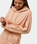 Glimmer Fitted Hoodie, Sweet Peach
