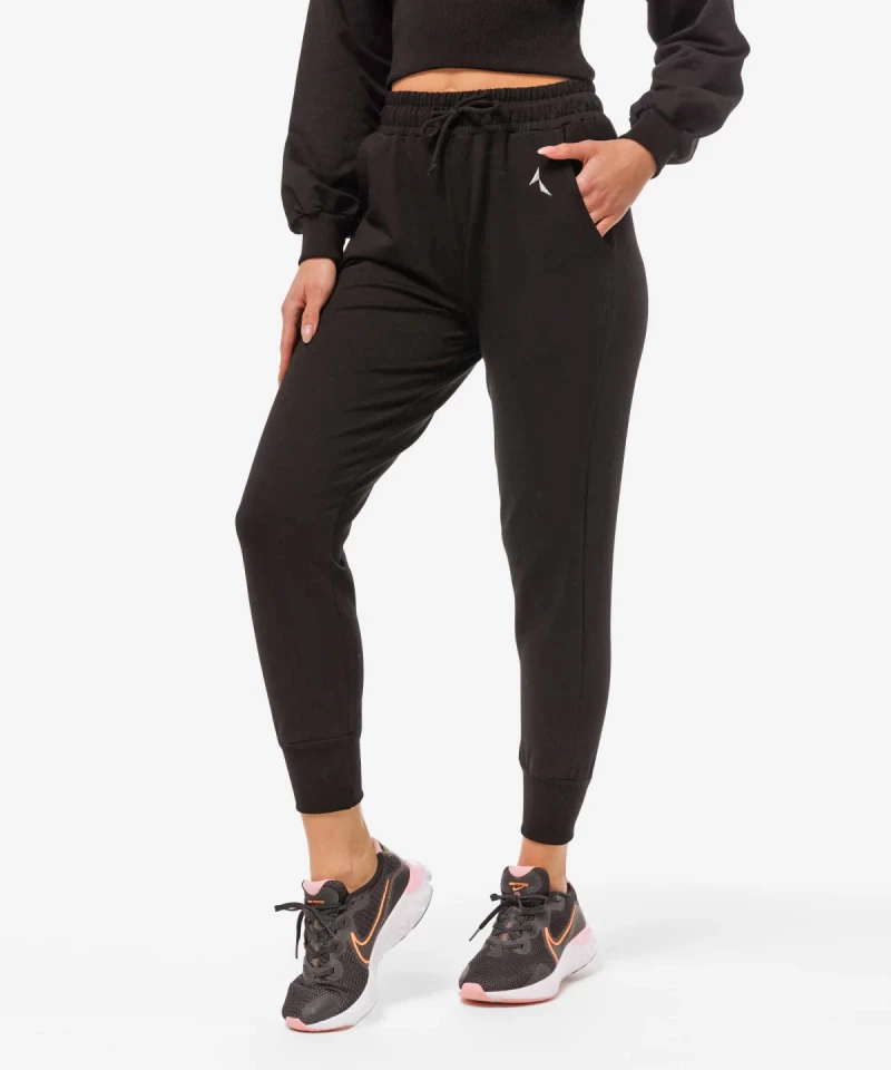 Women's Black Glimmer Sweatpants