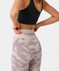 Women's purple-beige seamless leggings