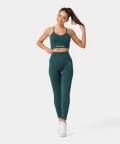 Green leggings with push up effect