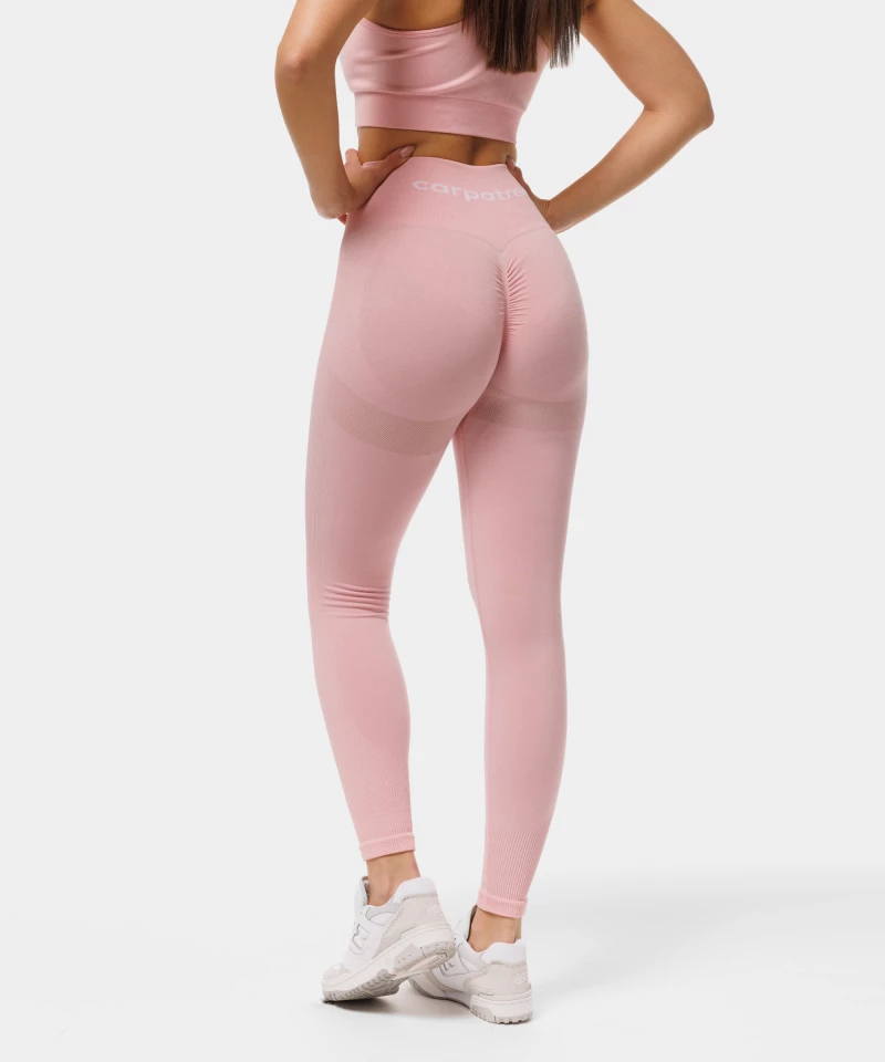 pink booty-shaping leggings