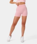 pink high waisted seamless shorts